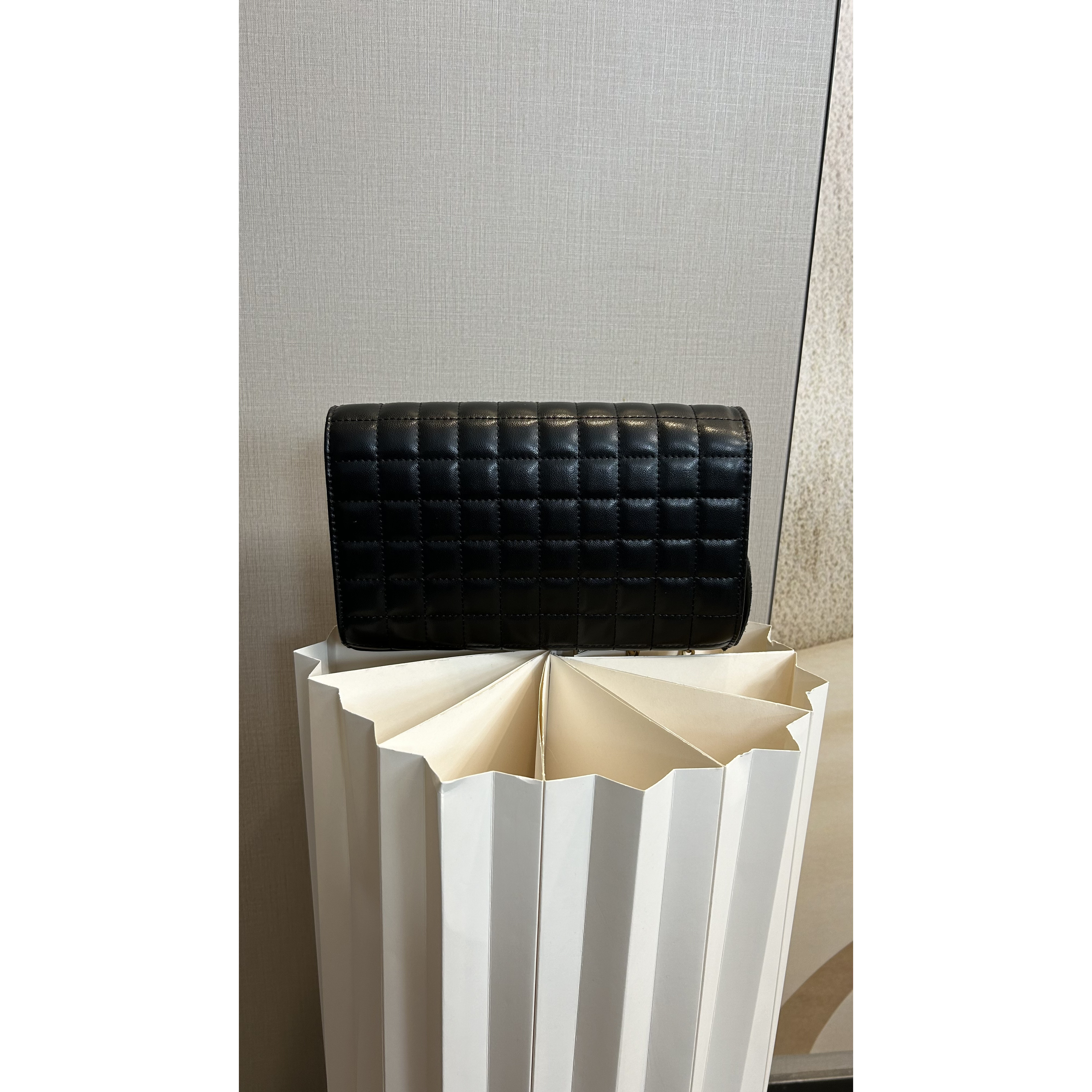 TOLEX2025新款时尚百搭藤格女包黑色