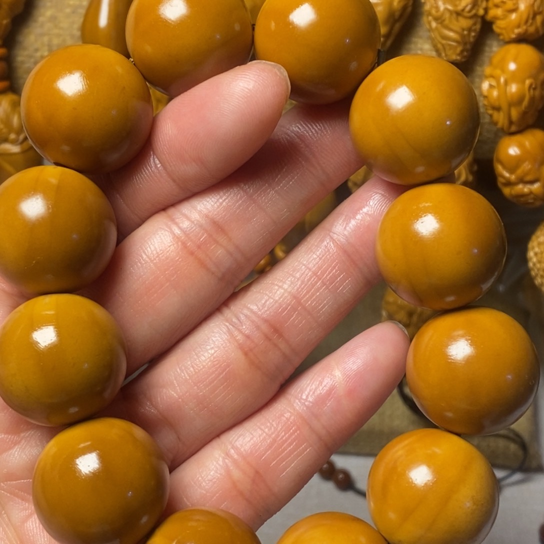 橄榄核手串/手链正圆光珠2.0左右