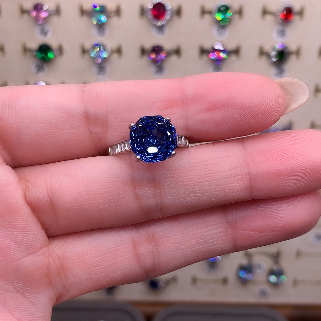 托帕石银S925镶嵌戒指