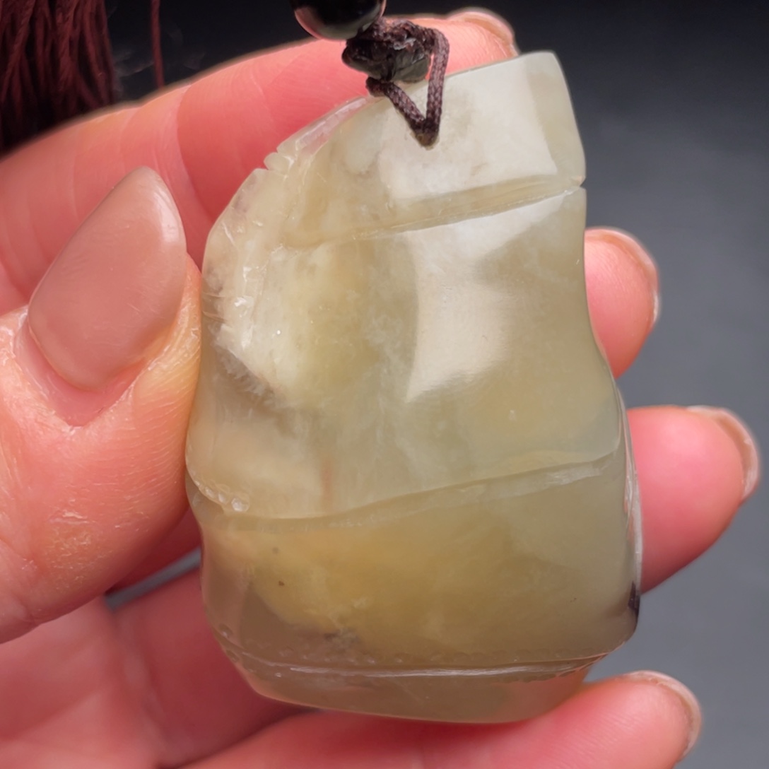 花***露田黄石昌化田手把件印章挂件