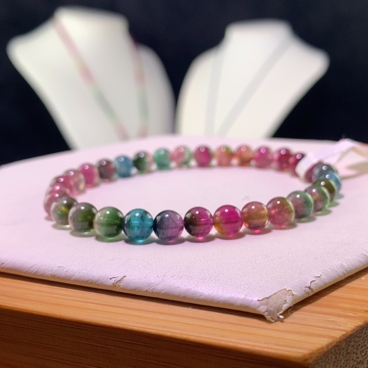 双色碧玺手链未镶嵌