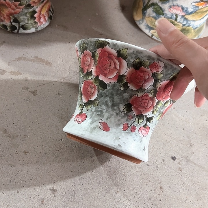 景德镇市手绘花盆 幸运花盆