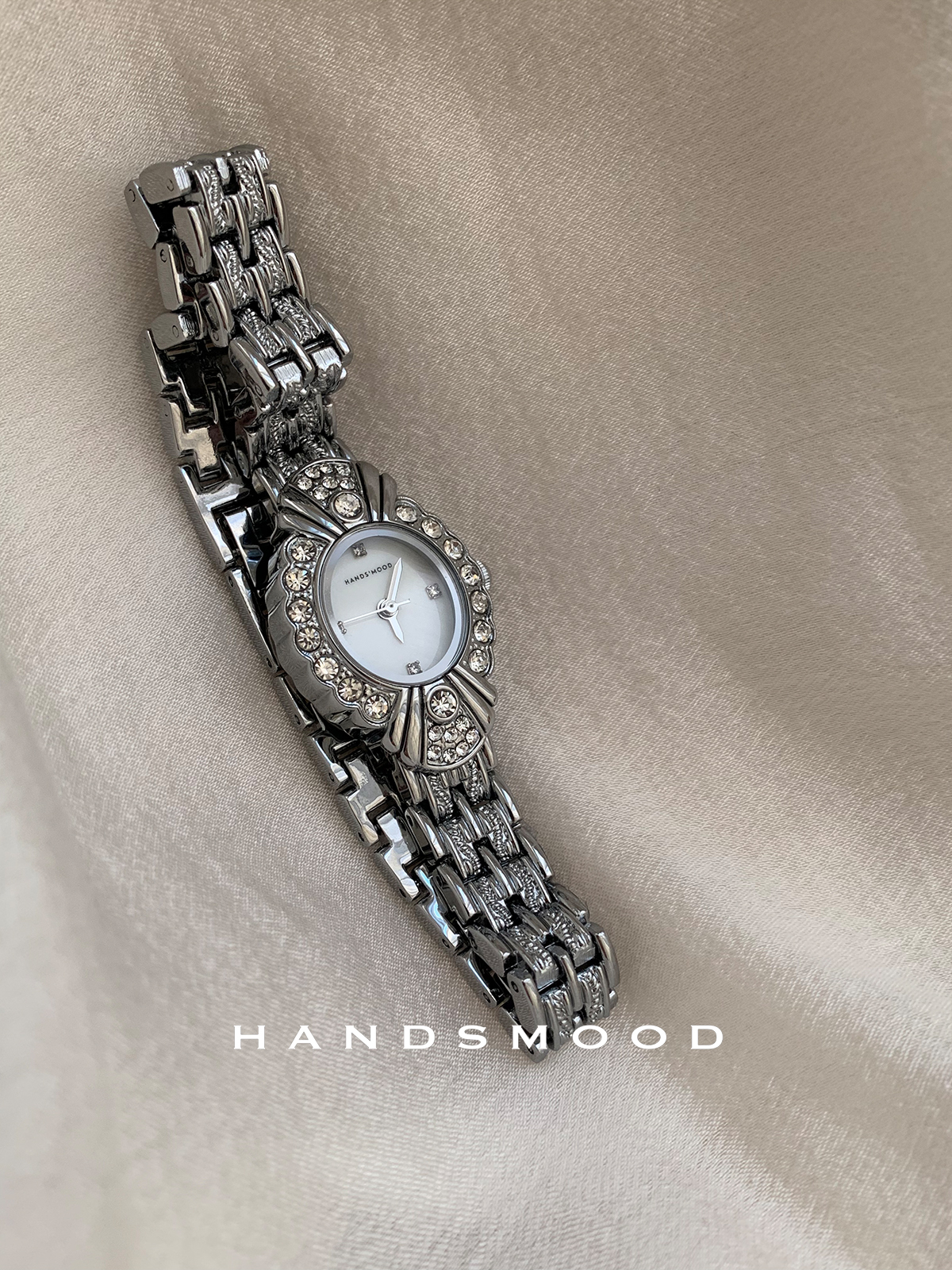 handsmood 白贝母面复古宫廷风时尚精致高级感百搭女士石英手表