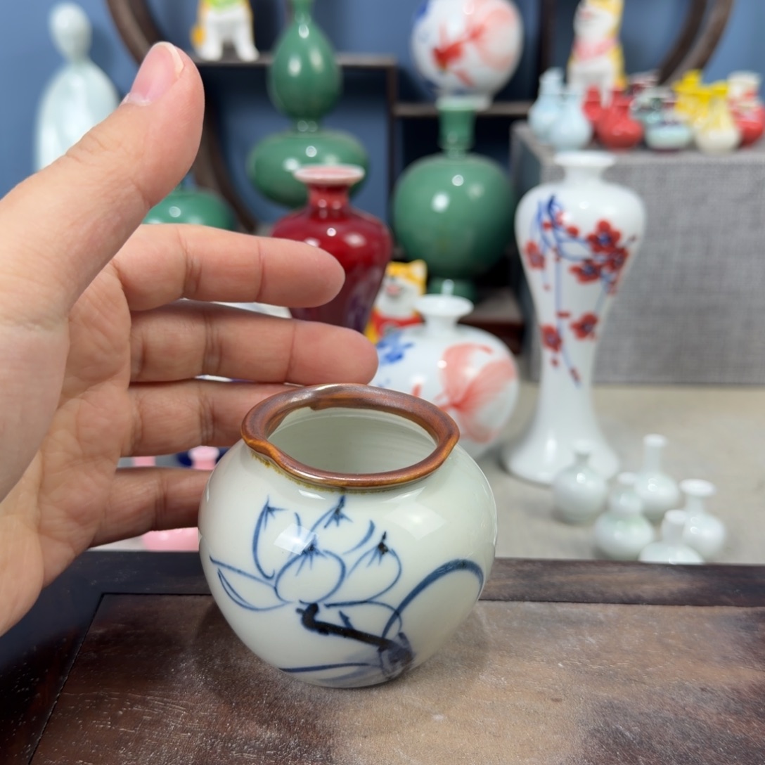 陶瓷手工小花器摆件