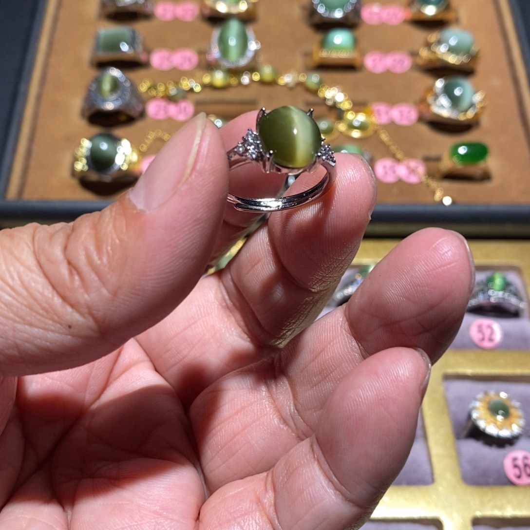和田玉（碧玉）戒指未镶嵌