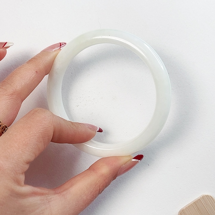 蓝田玉（蛇纹石化大理石玉）手镯未镶嵌