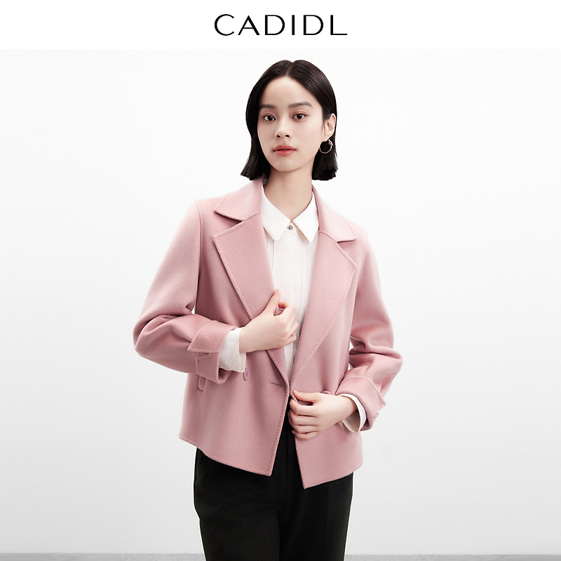 【CADIDL】冬季时尚优雅保暖气质中长款双面呢大衣CL00599