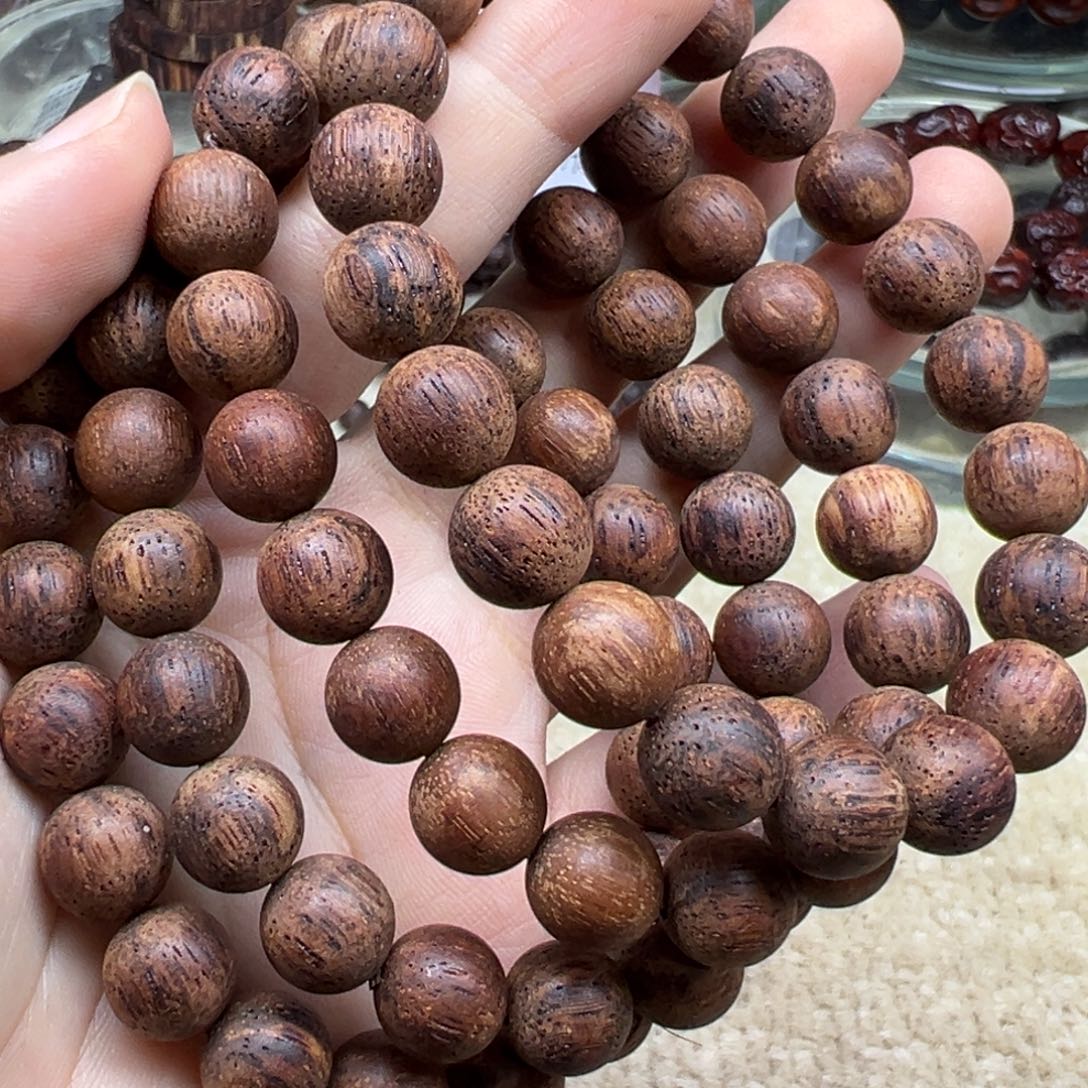 降真香手串/手链缅甸小叶降真香1.0黄白油单圈