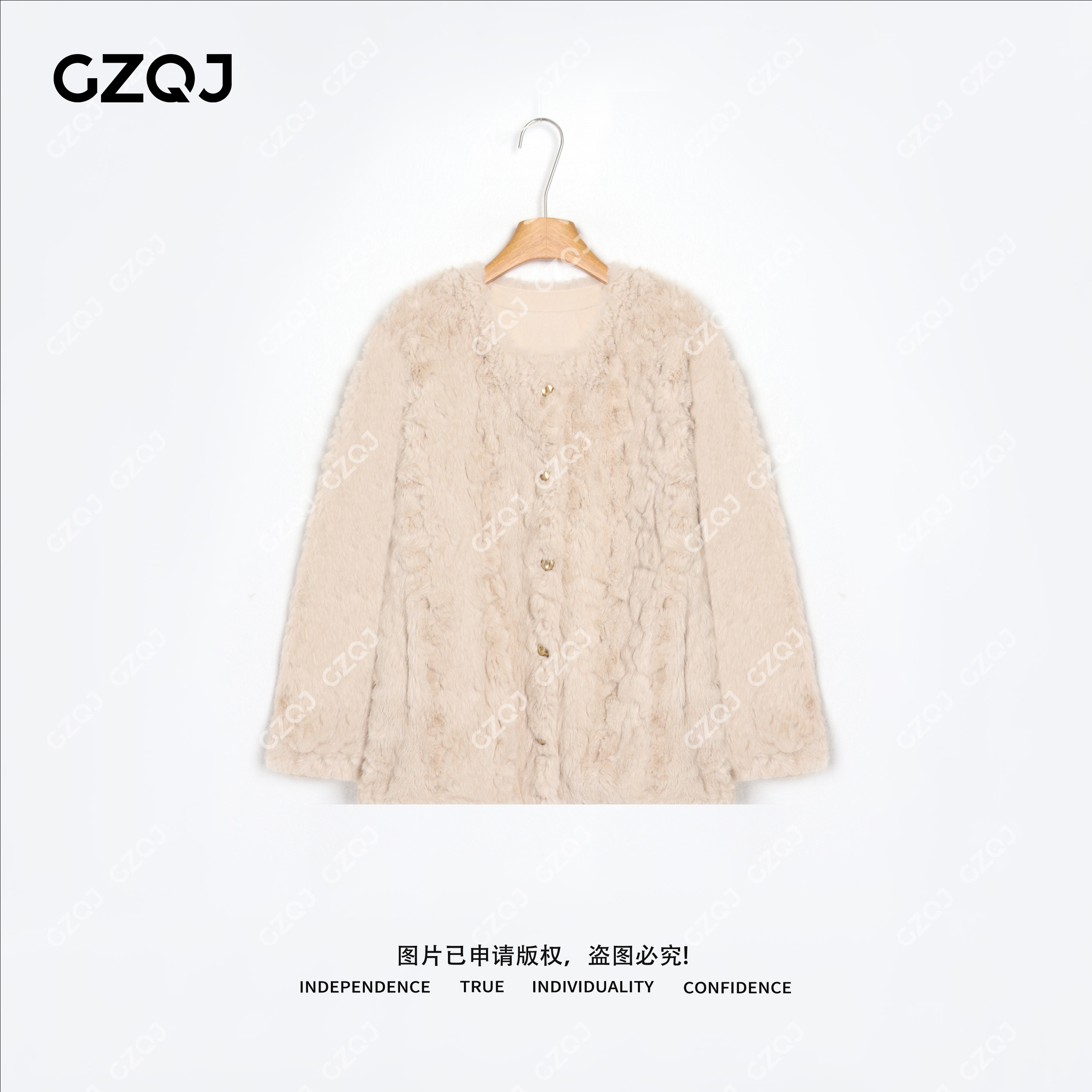 老琴私服【公主棉花糖】气质减龄保暖加厚麂皮绒毛毛外套女冬季 802