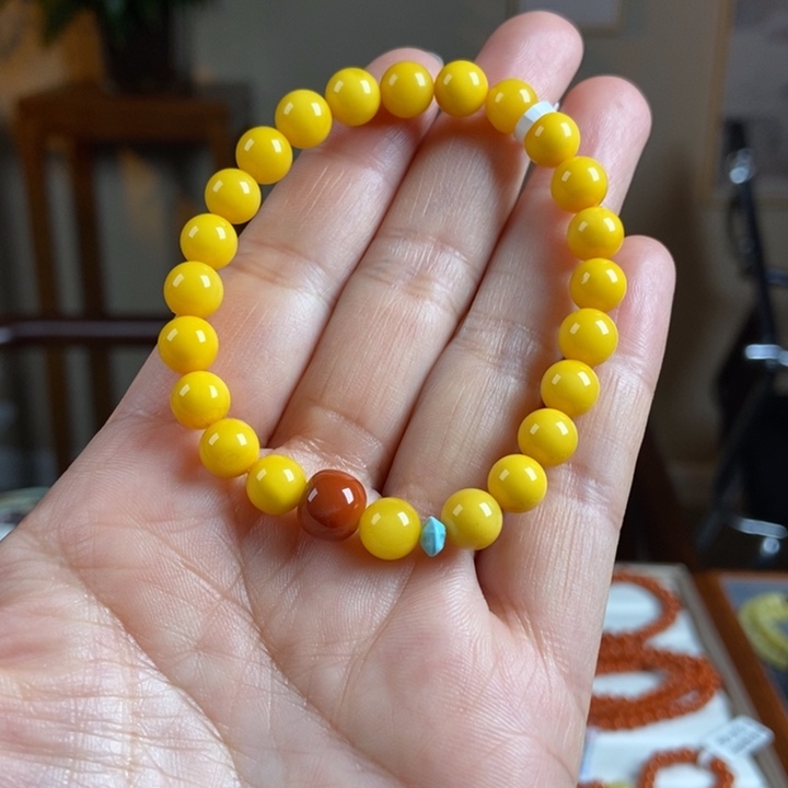 琥珀手链未镶嵌蜜蜡手7