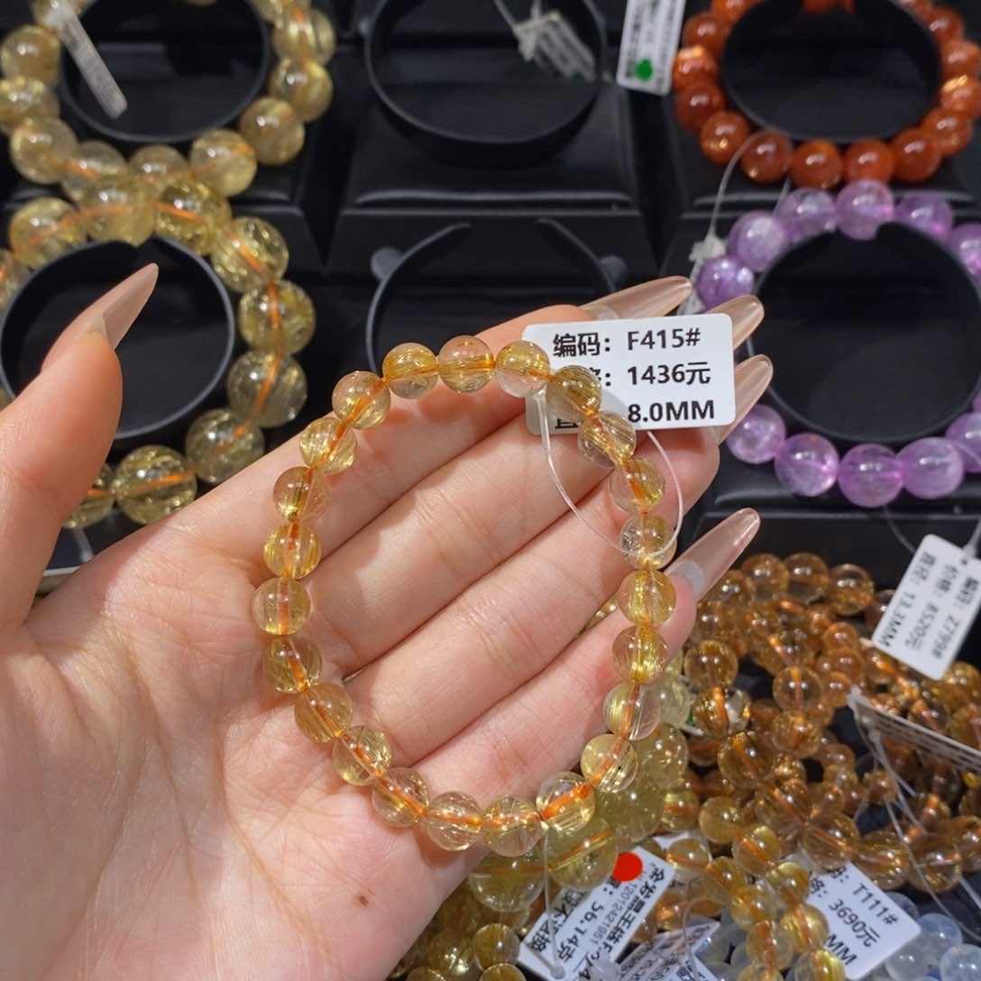 发晶手链未镶嵌瓦****理F415#8.0mm