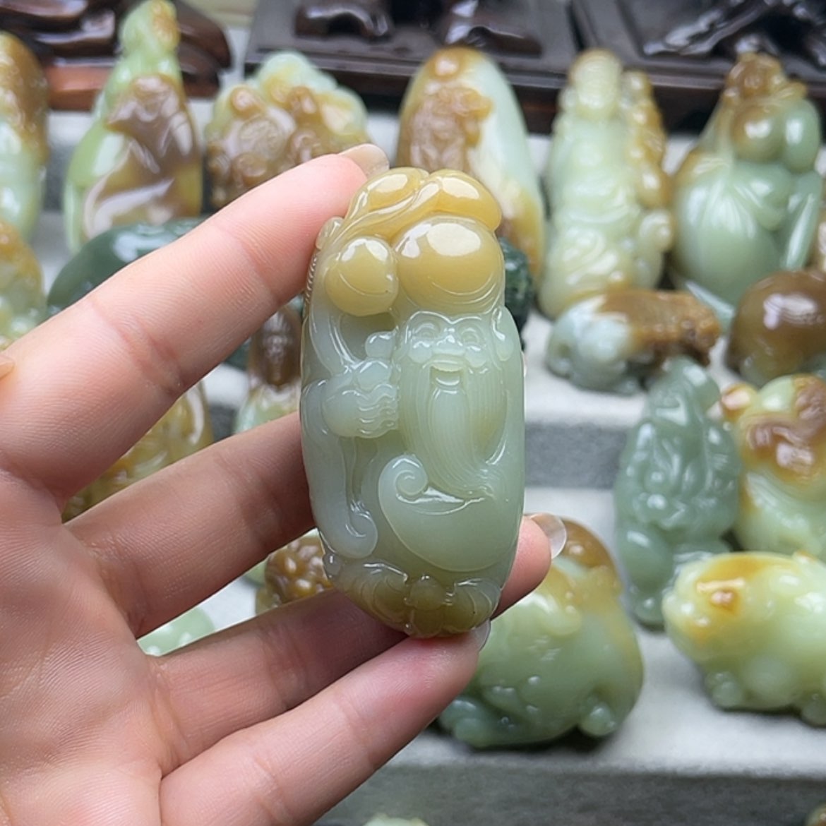 【闪购商品】和田玉未镶嵌挂件小**人