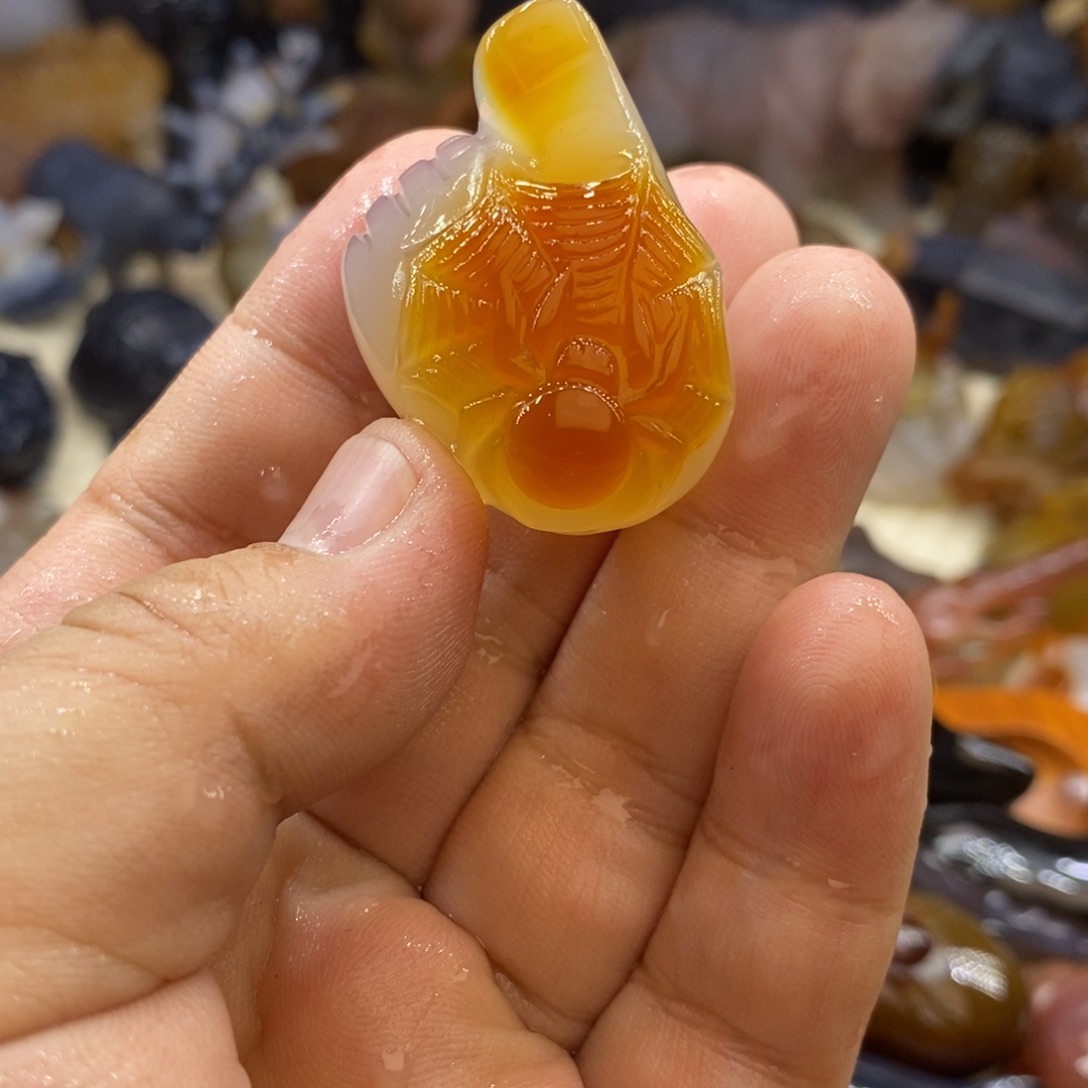 玛瑙/玉髓未镶嵌摆件手把件