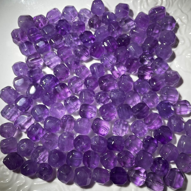 【PJ4】天然紫水晶单珠配件多样性发其一