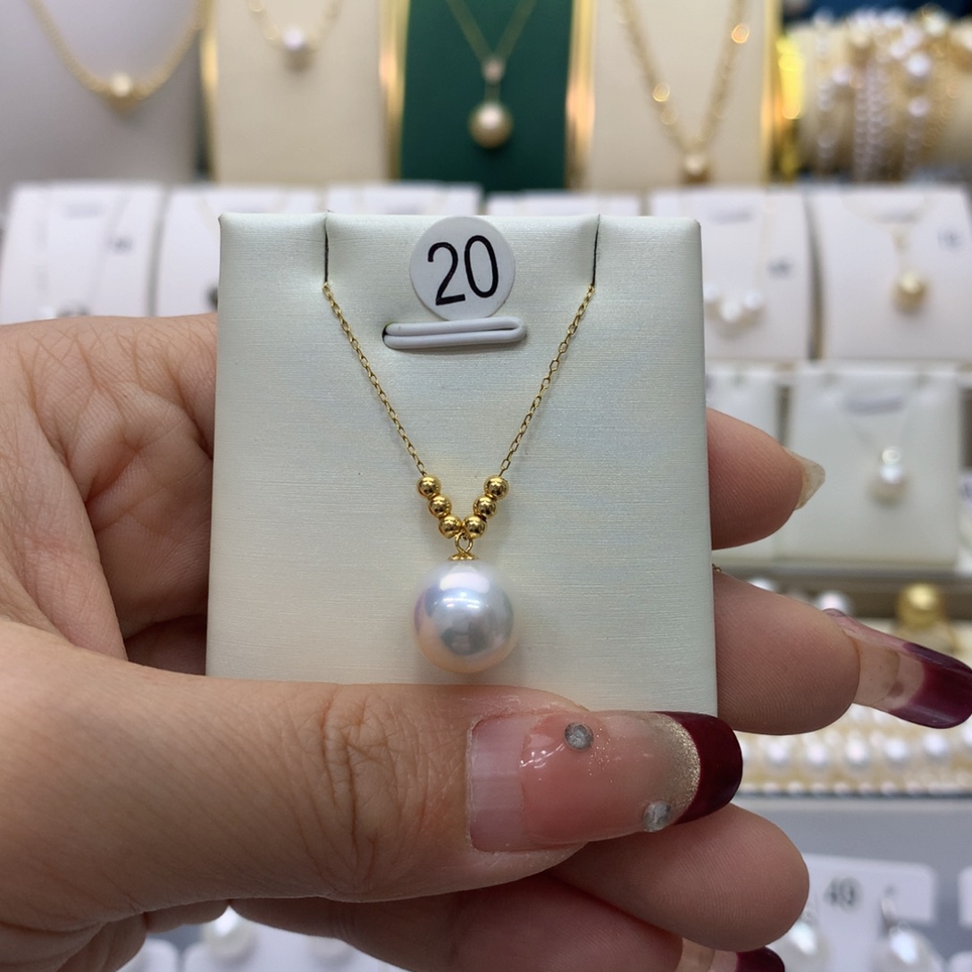 18K金镶嵌淡水珍珠耳饰