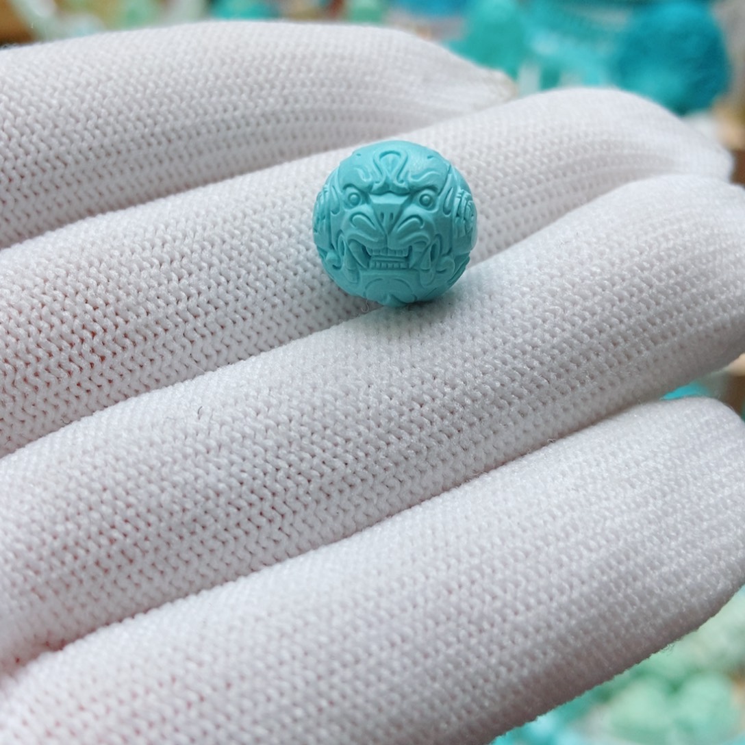 绿松石未镶嵌貔貅珠12.4m