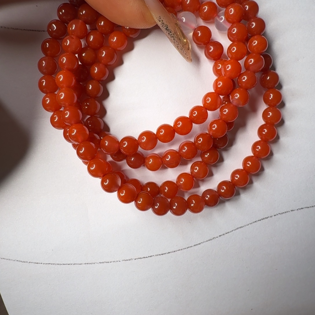 南红玛瑙未镶嵌手链