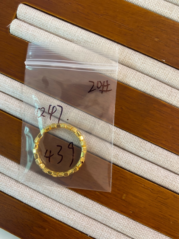 克重0.47 20号 方糖戒指 足金999