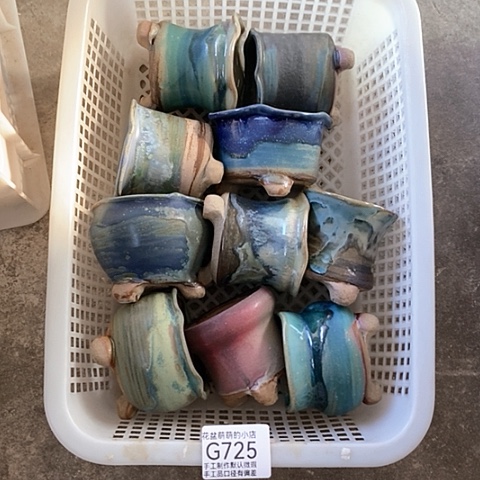 紫砂花盆725微瑕品口径5到6左右