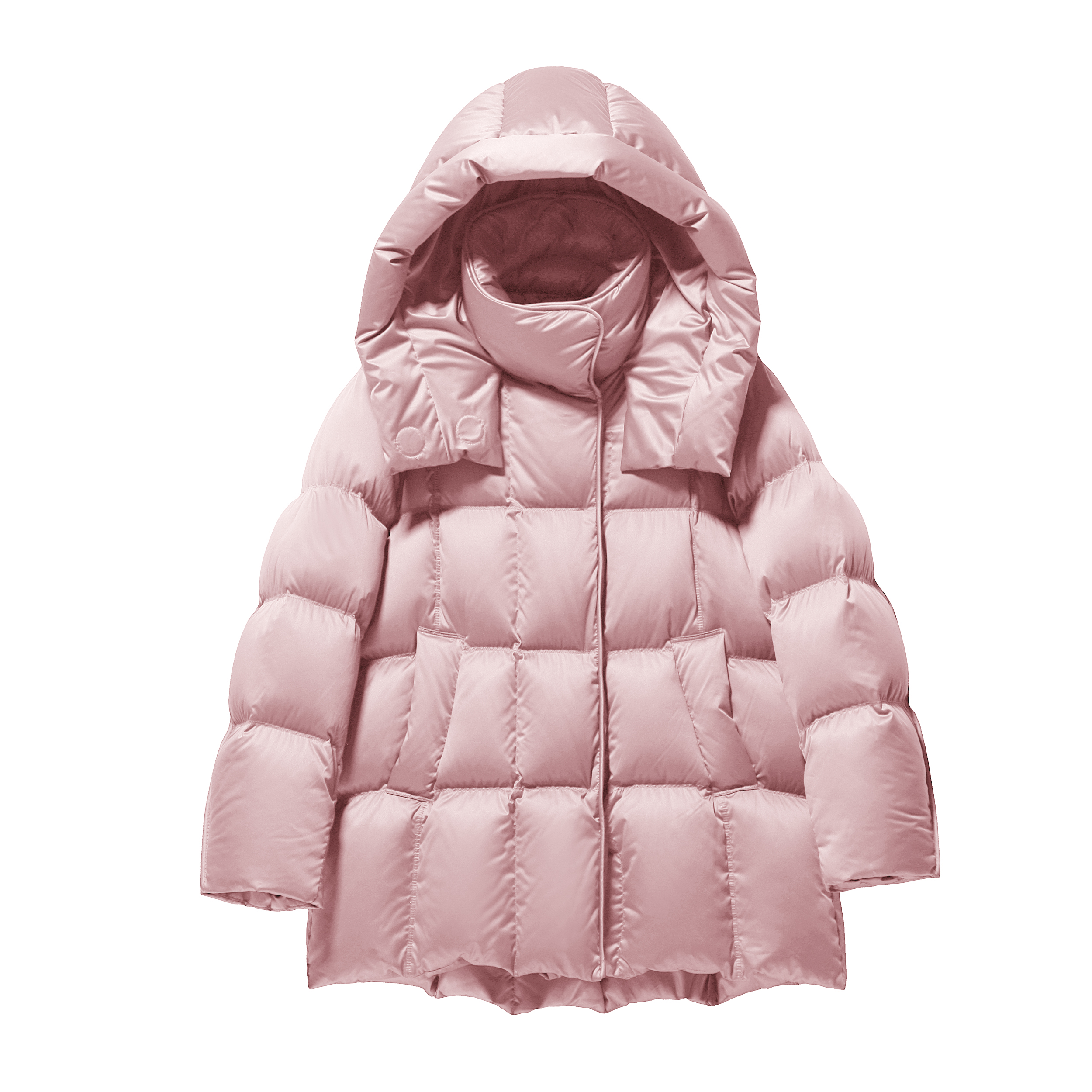 【璟绒专属】小富婆系列冬季厚款女中长款高定韩版连帽95白鹅绒服