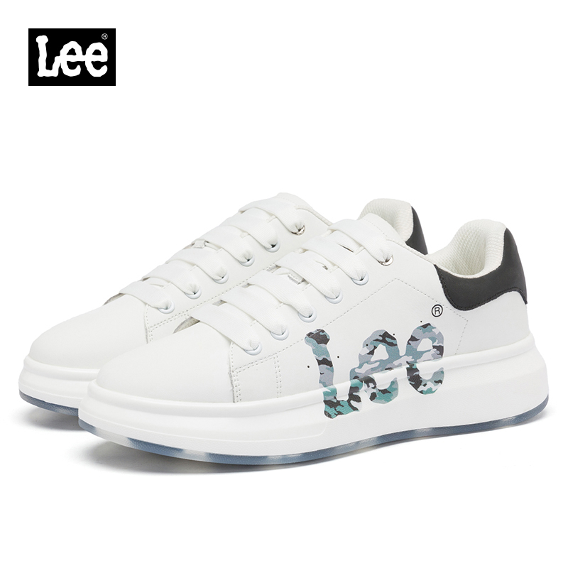 Lee男鞋麦昆小白鞋男款春季2025新款板鞋男真皮高级感鞋子男增高