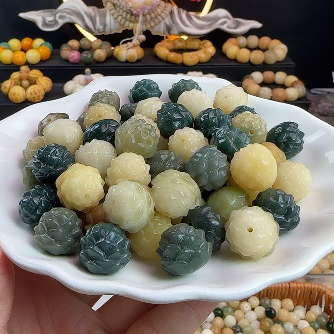 吊坠菩提根/象牙果卡16多宝大肉莲15颗