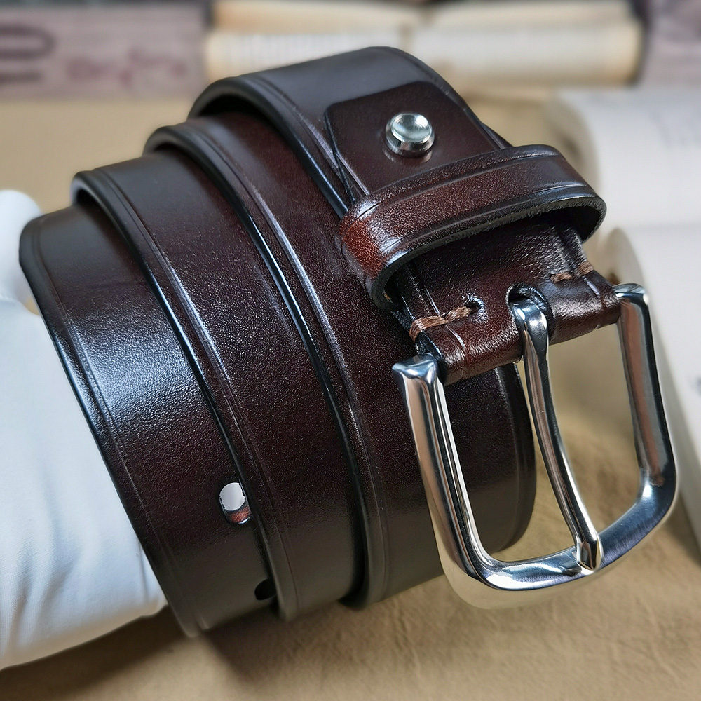 不锈钢扣皮带头层牛皮男士纯牛皮腰带真皮裤带商务时尚经典可爱风