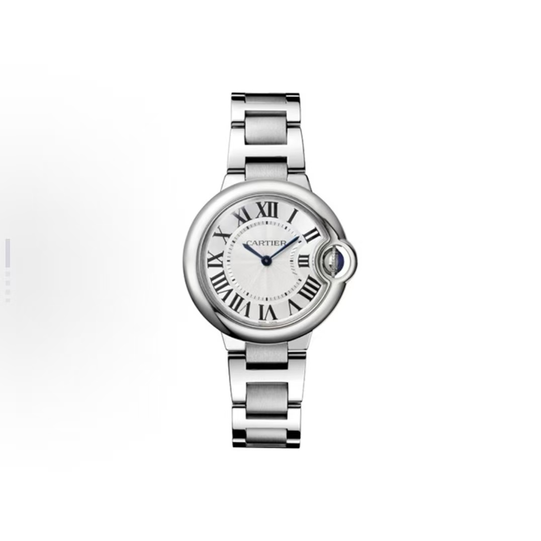 99新 Cartier/卡地亚 石英机芯 银色盘 精钢壳