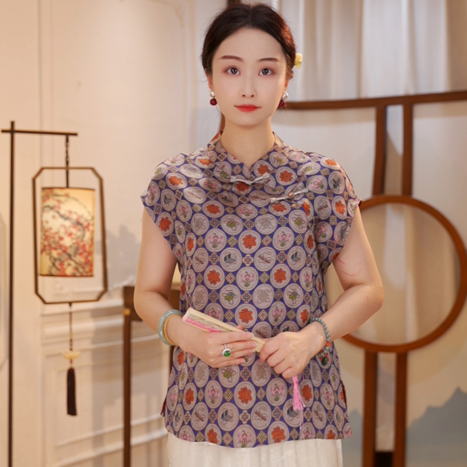 文房四宝｜新中式国风时尚百搭重磅上衣小衫-5284