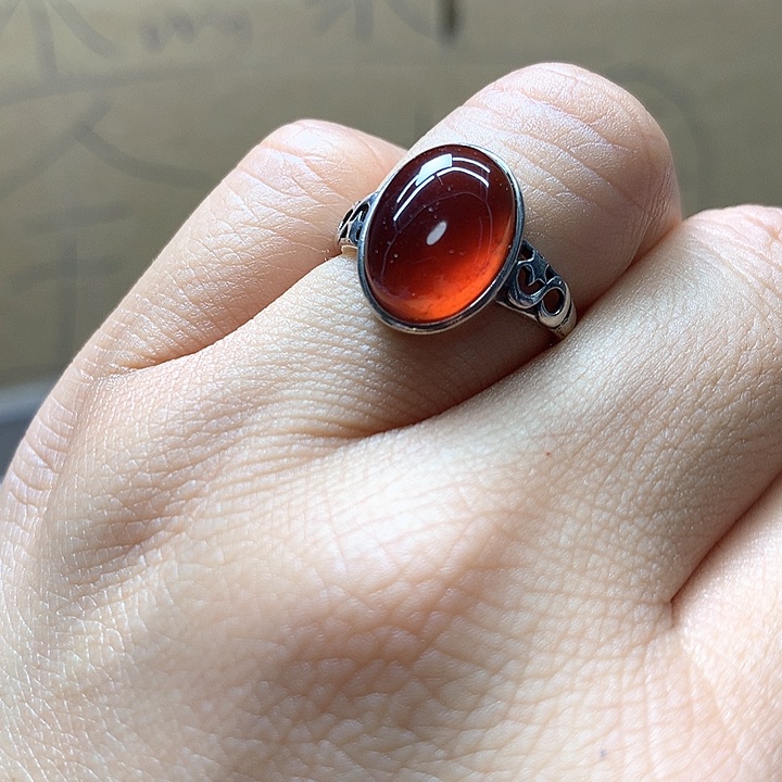 水晶水晶戒指银S925镶嵌