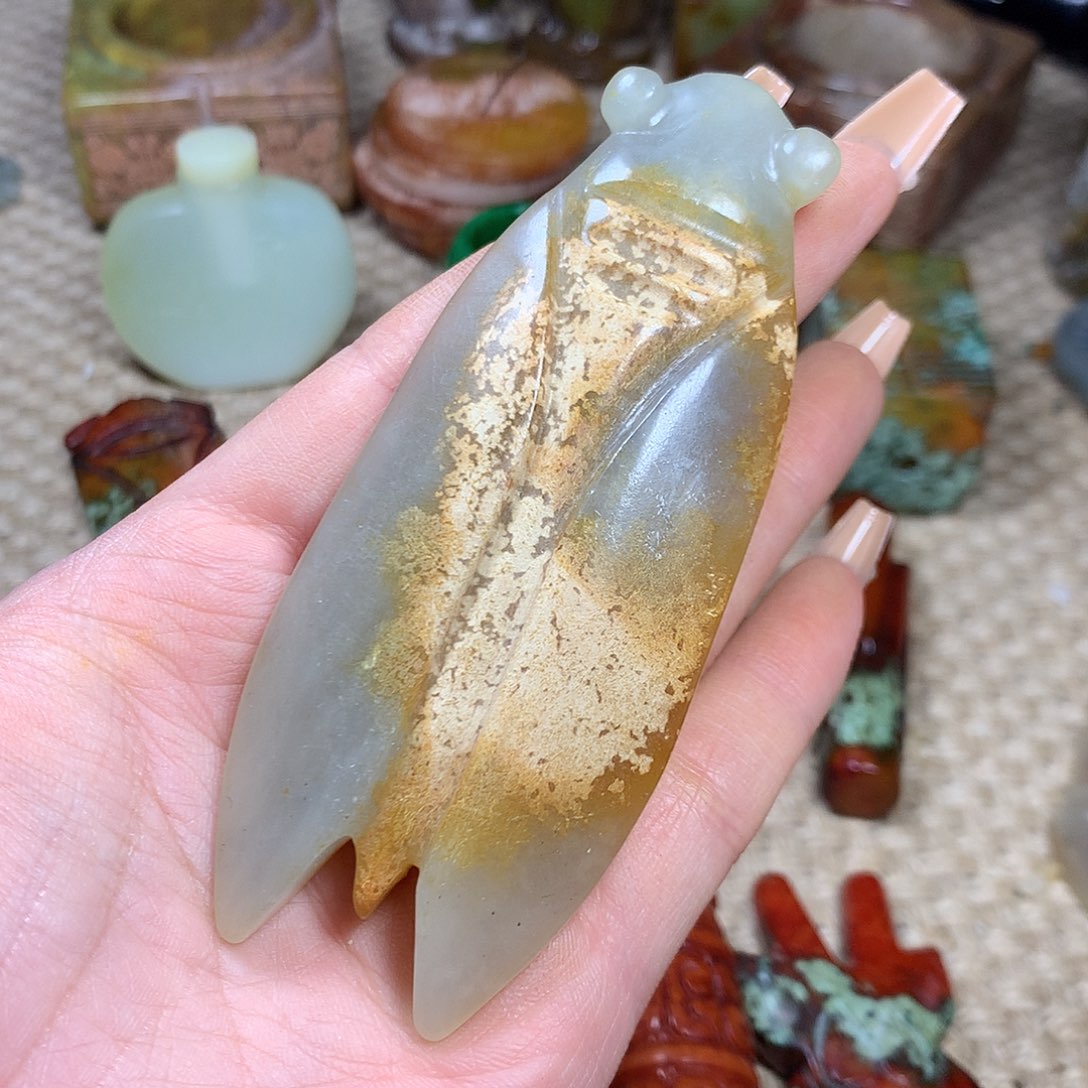 白玉菩提吊坠挂件