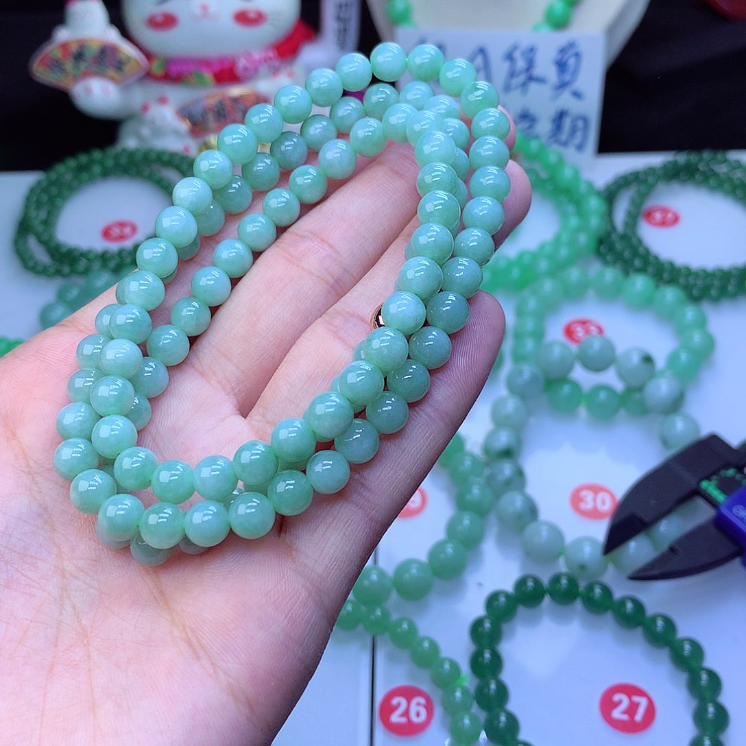 翡翠毛衣链未镶嵌