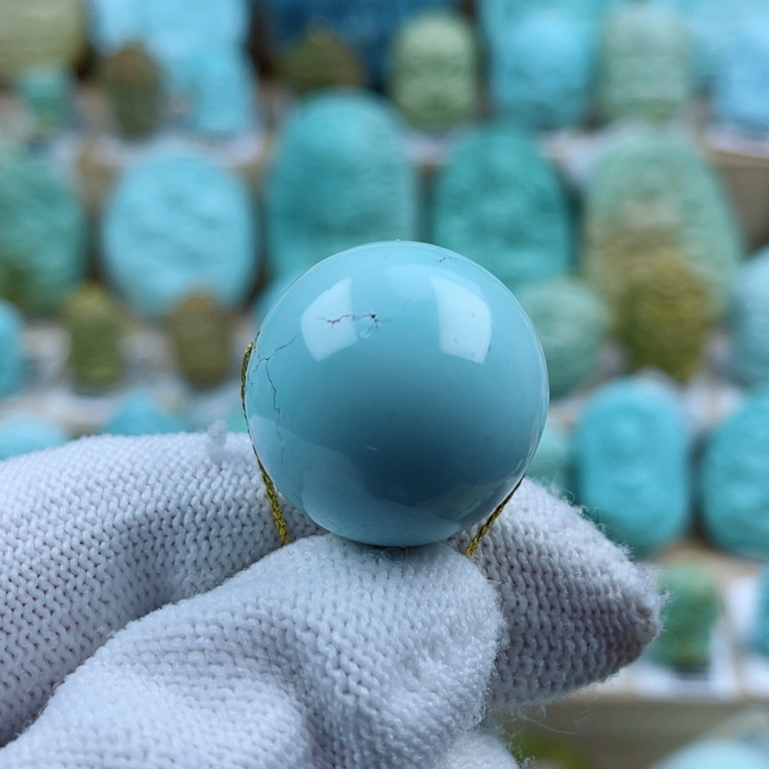 绿松石未镶嵌珠宝奇石22mm