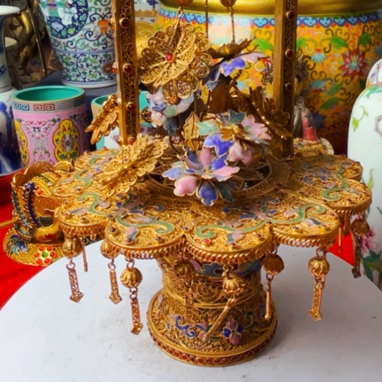 【闪购商品】刘*江花丝花蓝珐琅彩