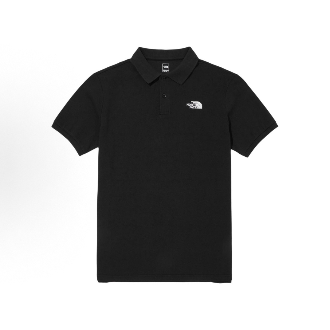 THE NORTH FACE/北面夏季休闲Polo衫舒适棉线宽松户外纯色短袖