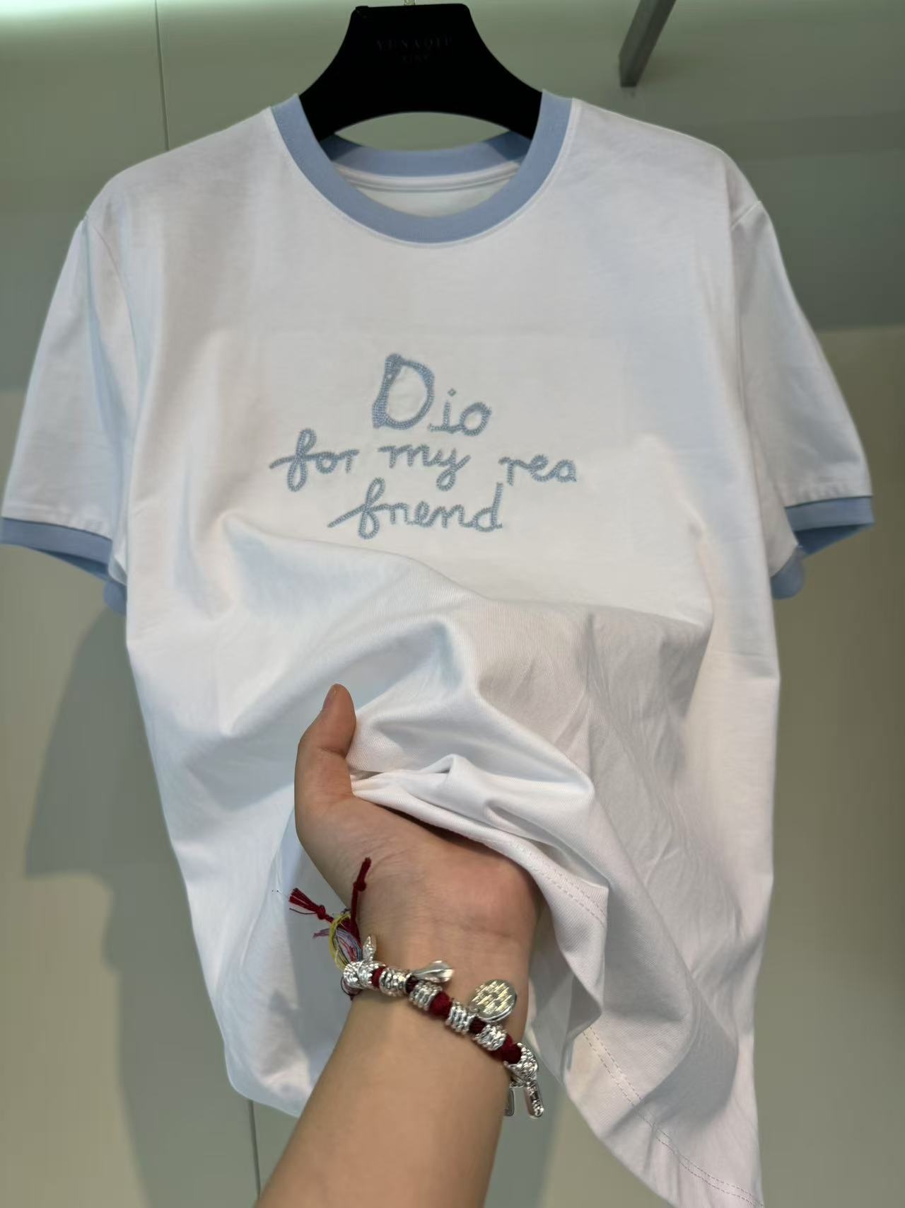 N-时尚休闲白色T恤女士春夏简约纯色百搭圆领半袖-9319