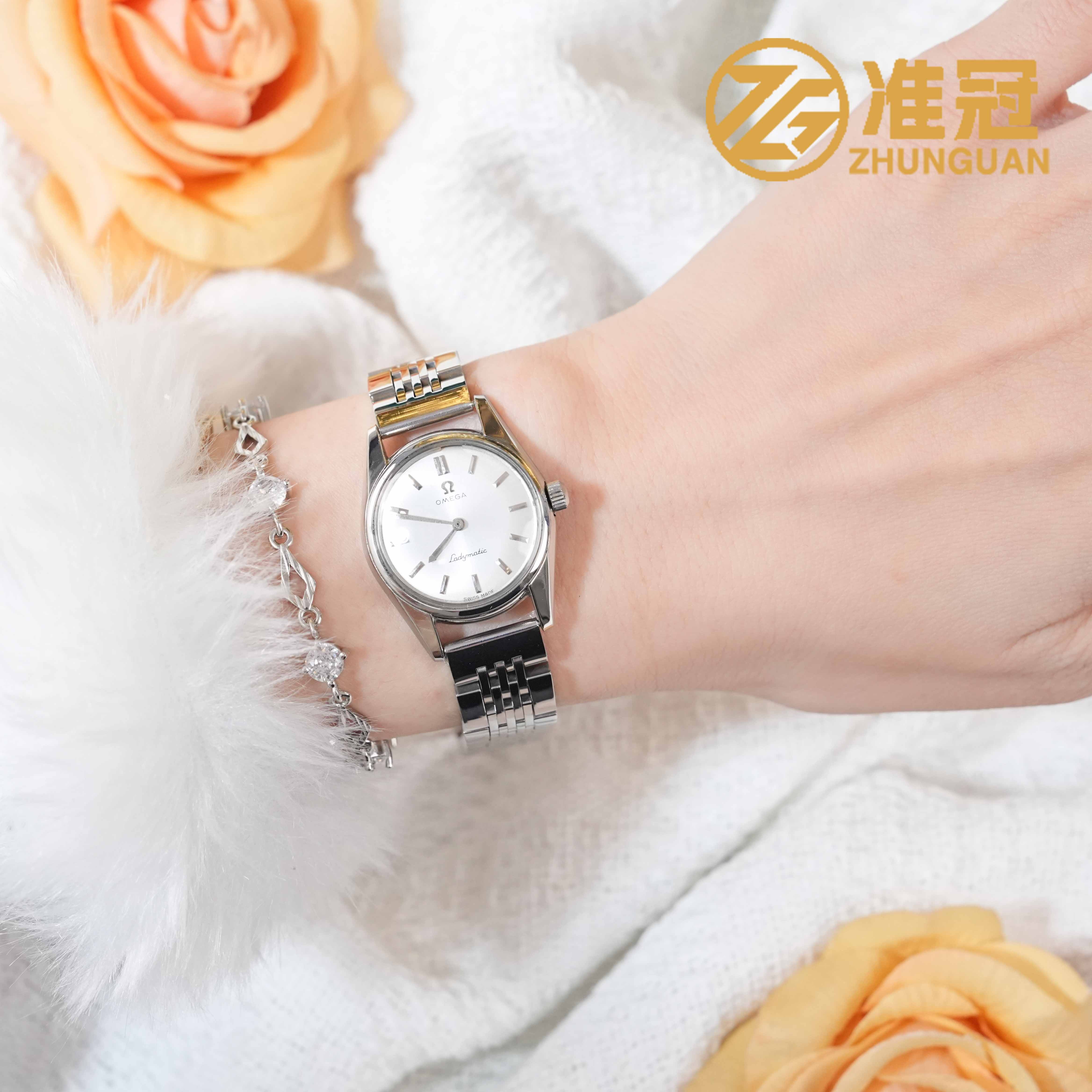 95新 Omega/欧米茄 26mm自动机械MW1052 ladymatic瑞士名表