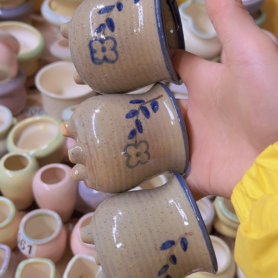 红陶陶瓷花盆当场满12包邮