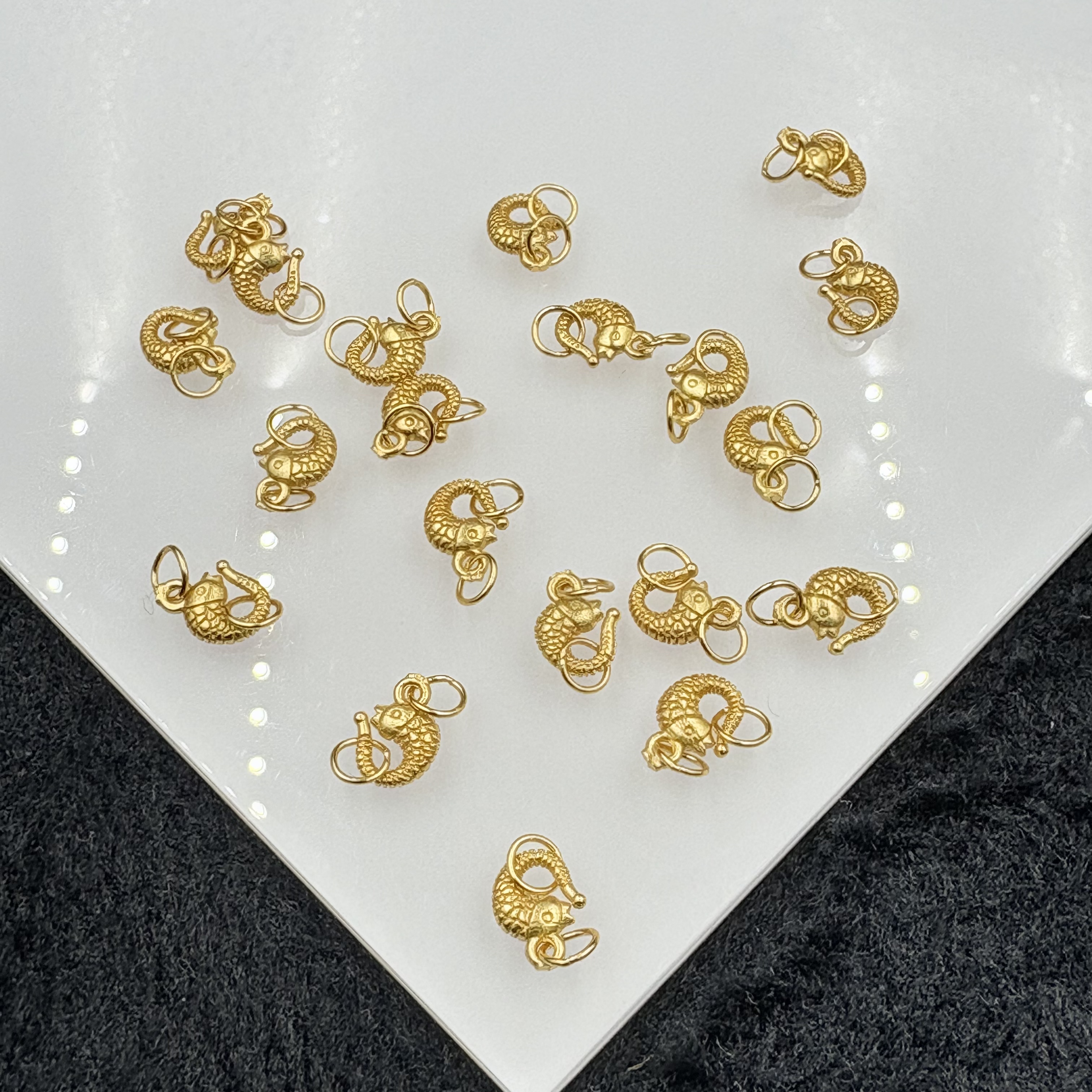 925银珐琅银制品 「戴琴珠宝」DQ1256-鱼扣头配件