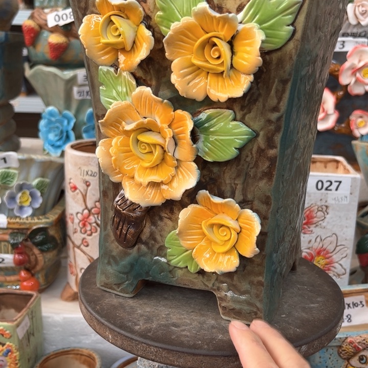 紫砂花盆粗陶材质多肉花盆