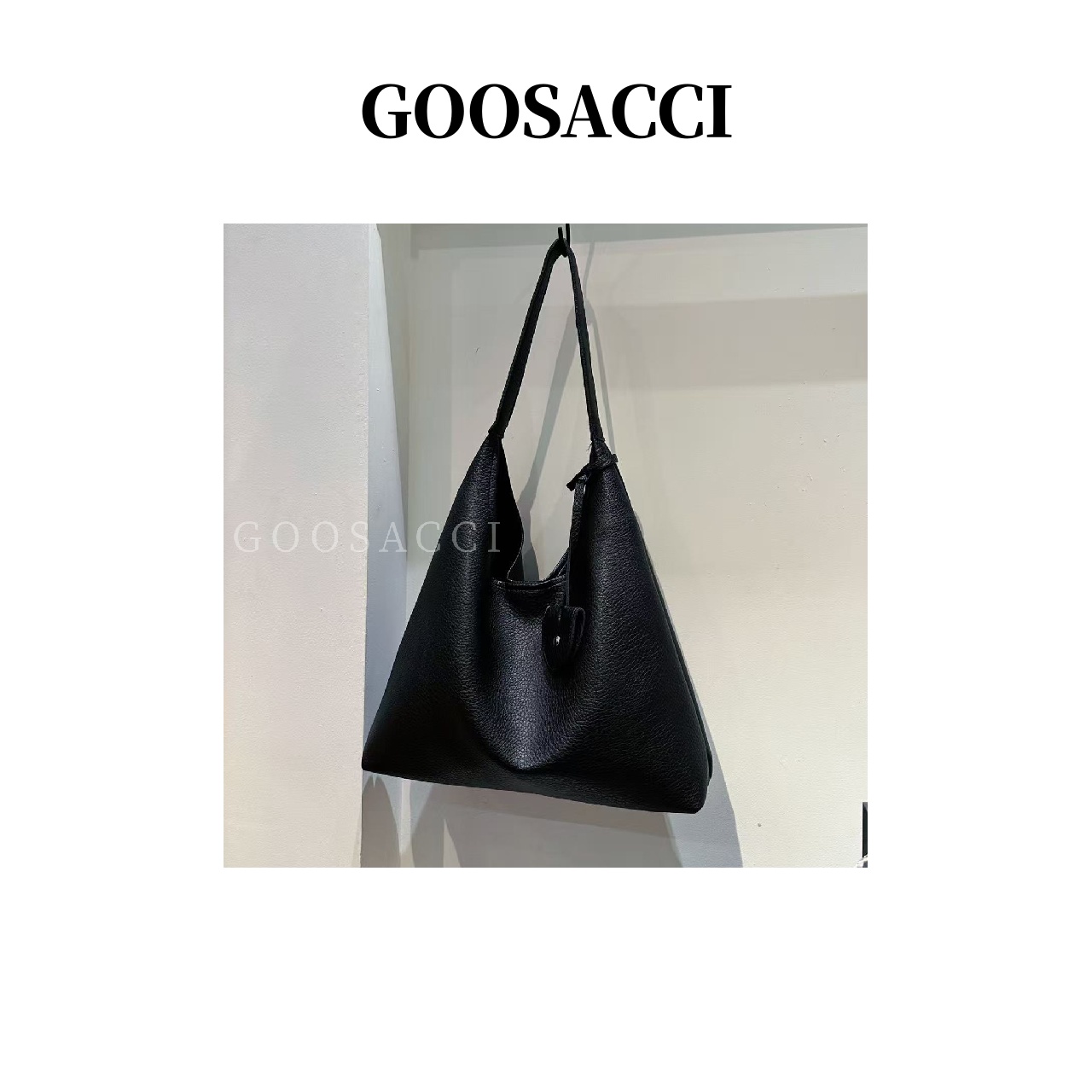 磁扣单根可折叠手拎包百搭秋冬单肩包托特包纯色