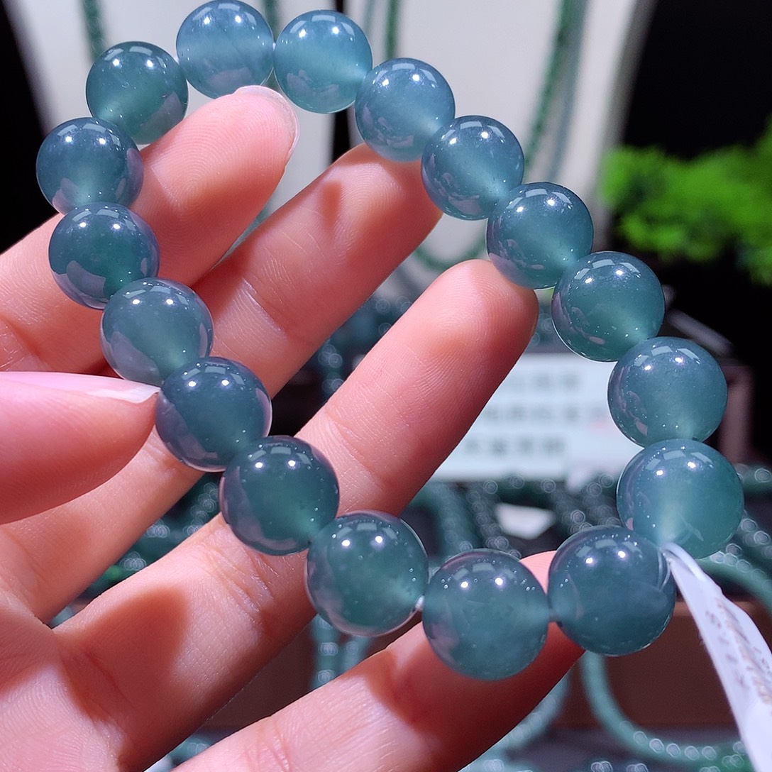 翡翠未镶嵌手链天然a货翡翠手串12