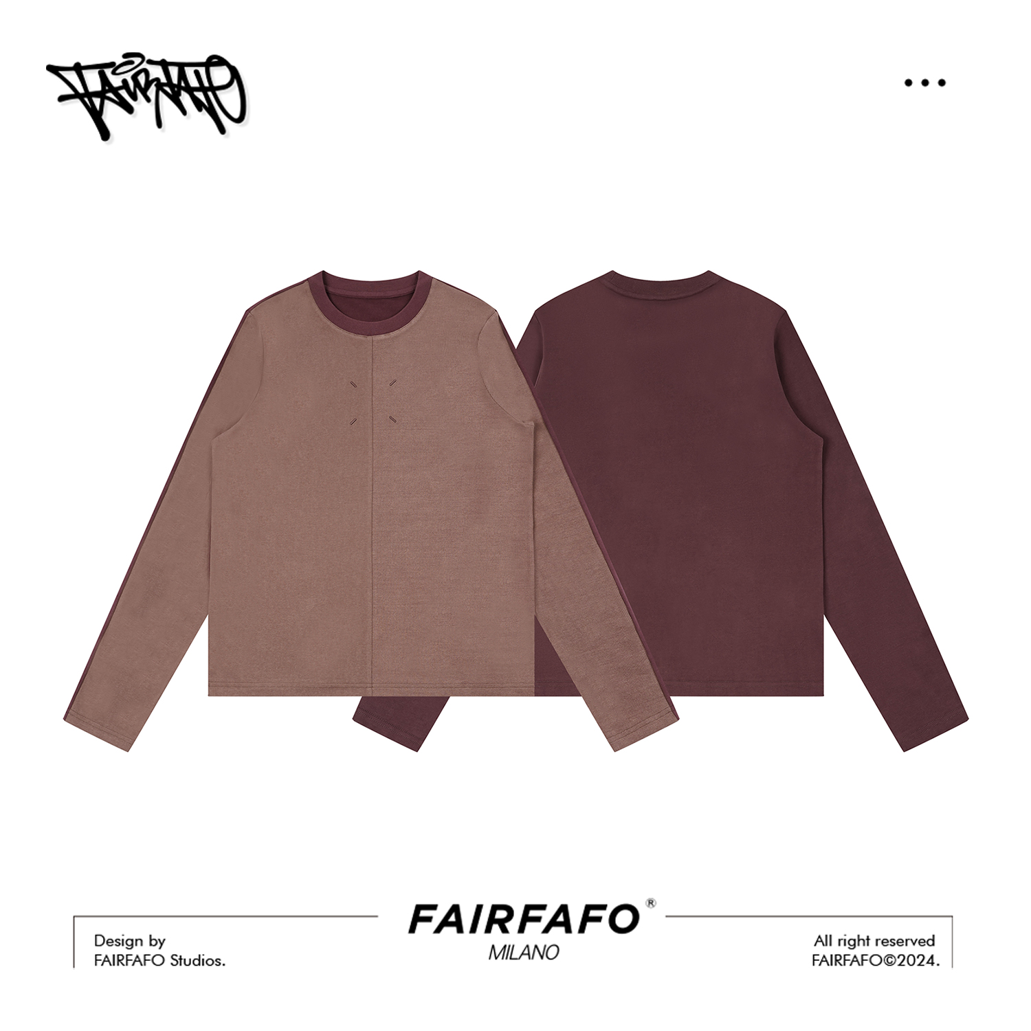 林肉肉【特色拼接圆领长袖】CXAL4B035