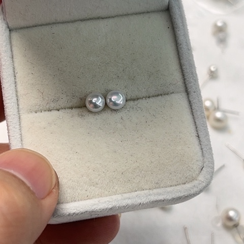 淡水珍珠耳饰银S925镶嵌Y*宝
