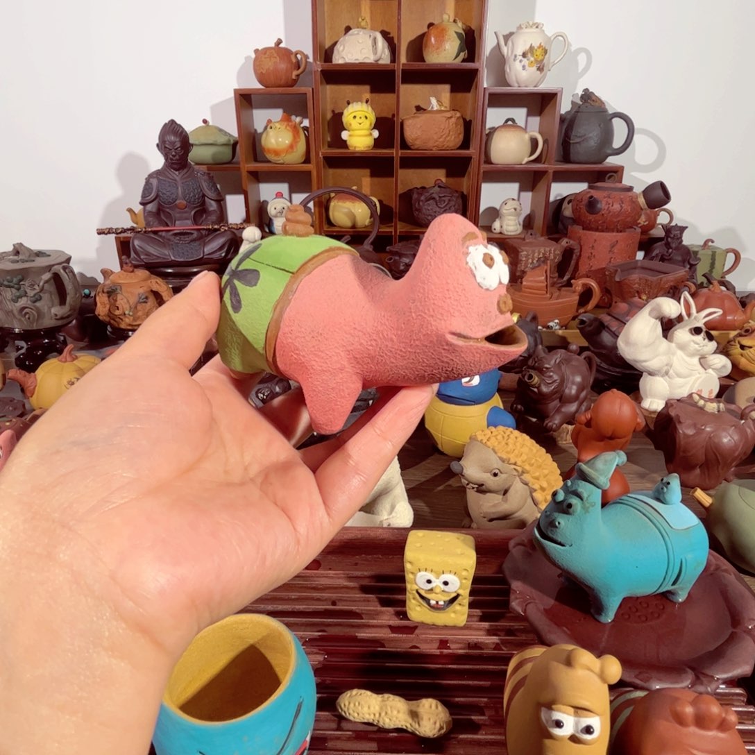 紫砂茶壶星*月纯手工制作过程非常