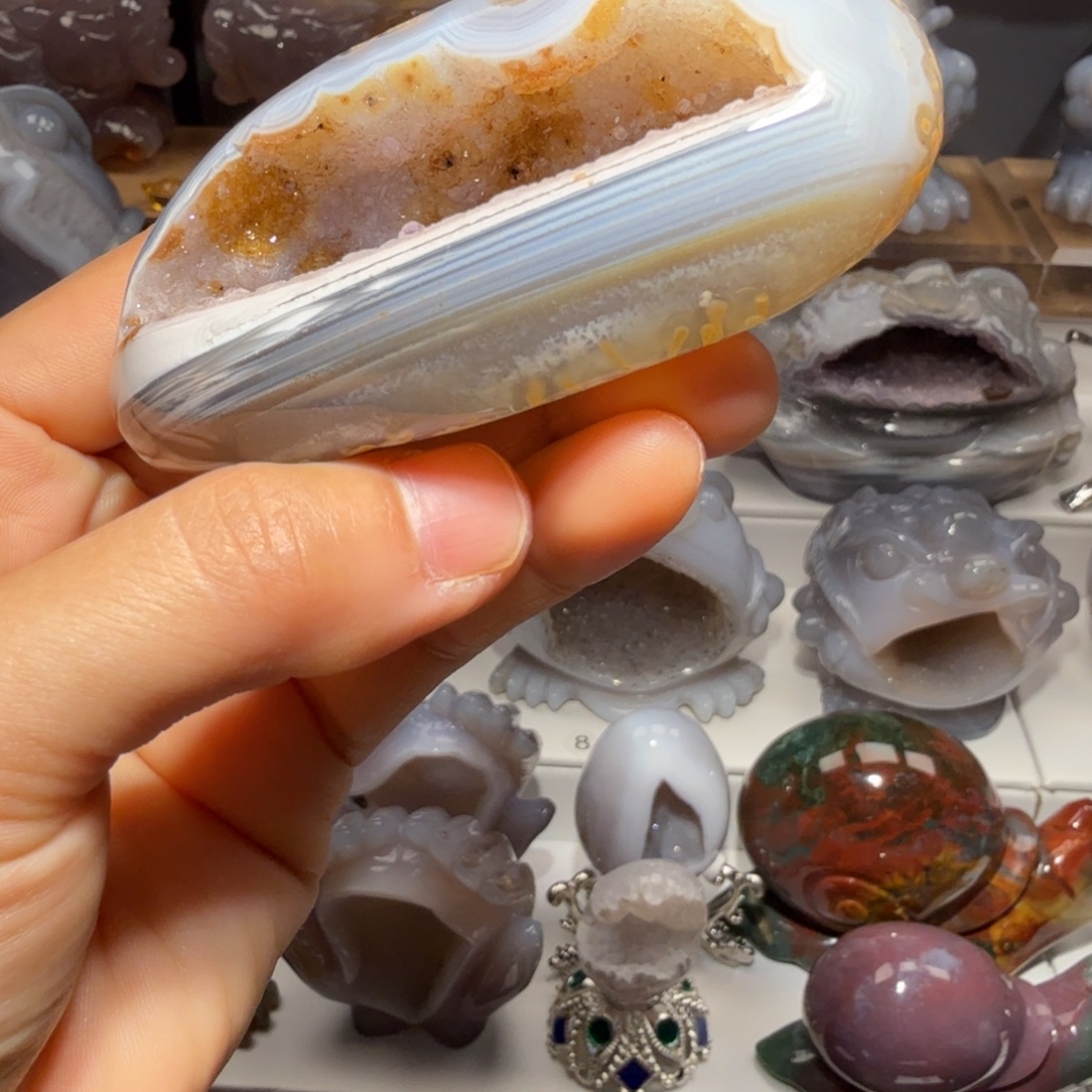 玛瑙/玉髓未镶嵌摆件