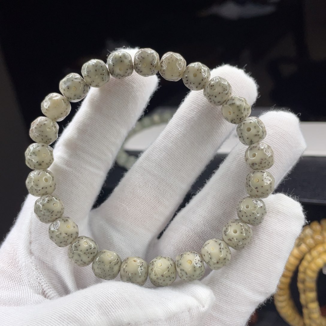 星月菩提手串SS双金款9.3玉化冰糖无相