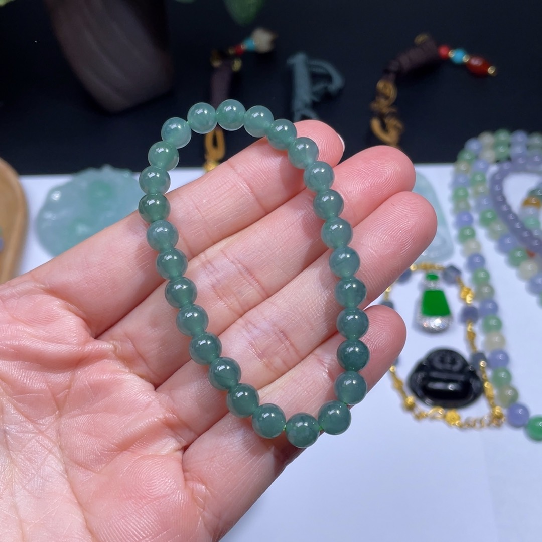 翡翠手链未镶嵌手串