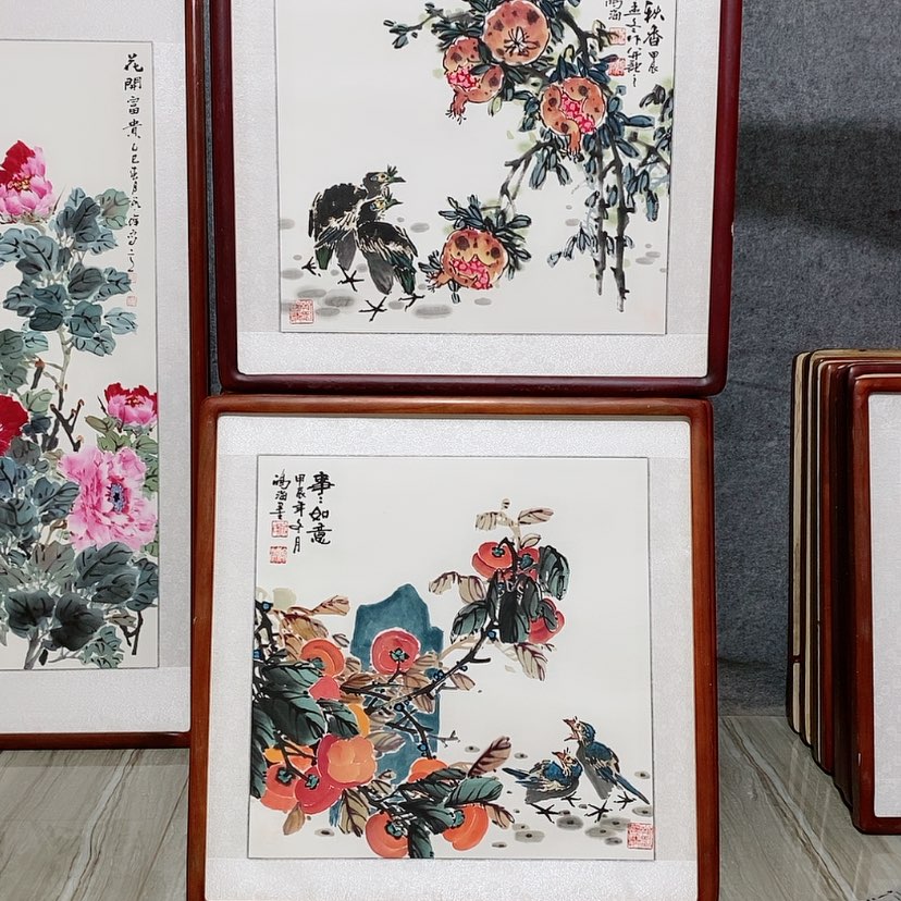 【闪购商品】国画书画作品带框65×65厘米