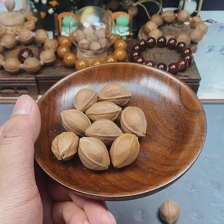 橄榄核手串梅林铁核18×26三花福利款素串9颗